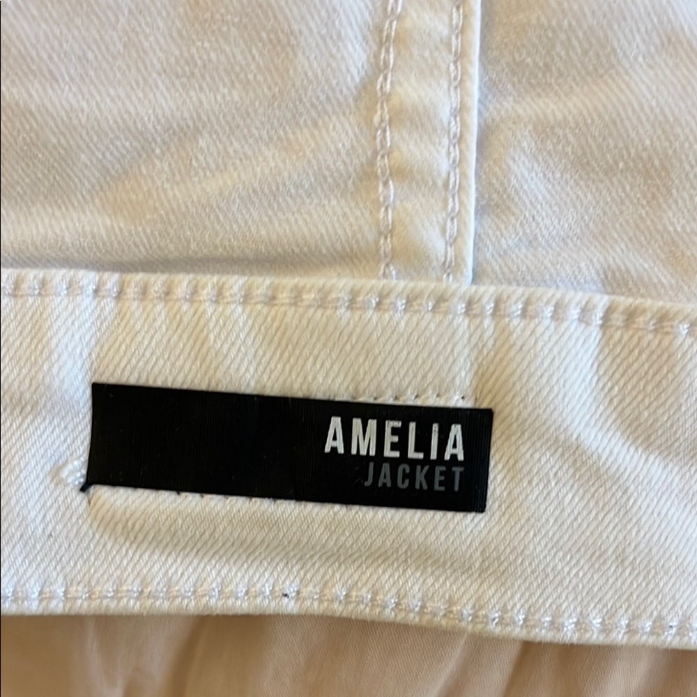 Kut from the Kloth White Jean Jacket Amelia Style - Picture 7 of 9
